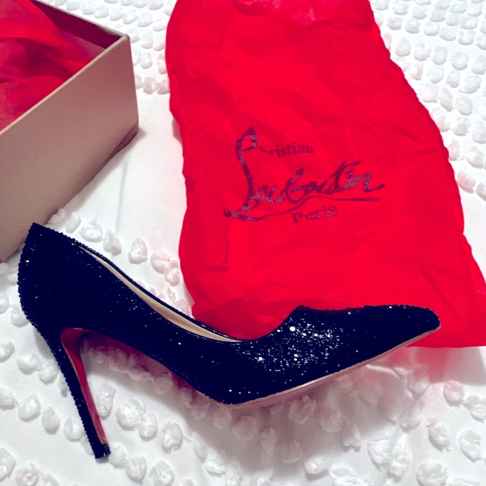 100% AUTH CHRISTIAN LOUBOUTIN SWAROVSKI CRYSTAL PUMPS